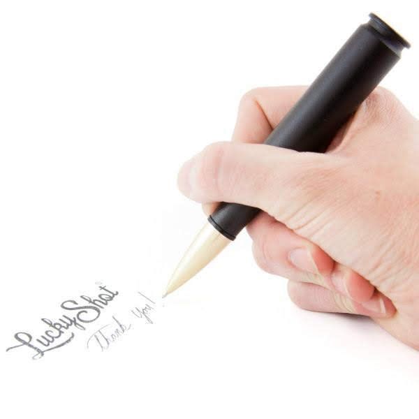 LUCKY SHOT Bullet Twist Pen 50 Cal "Brass"